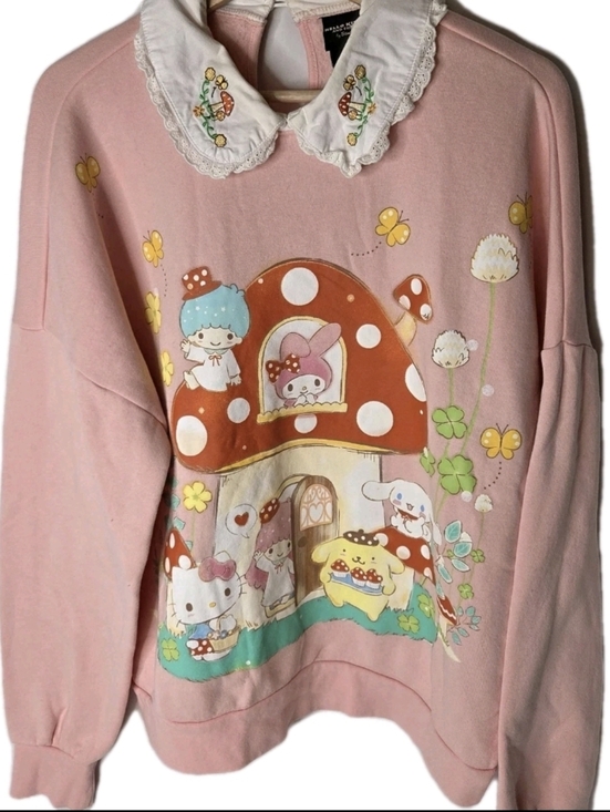 Sanrio Tops - Hello Kitty Sanrio Womens Large Mushroom Collared Shirt